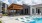 a swimming pool in a backyard